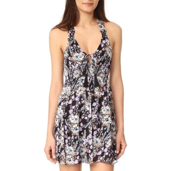 Free People black floral dress - Picture 1 of 2